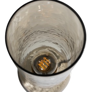 Lampa de birou Acai din sticlă ciocănită – design modern cu lumină caldă și elegantă