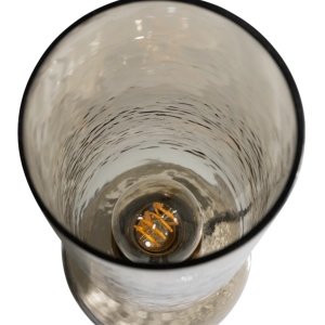 Lampa de birou Acai din sticlă ciocănită – design modern cu lumină caldă și elegantă
