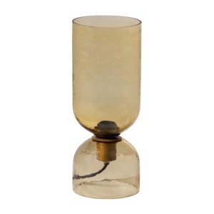 Lampa de birou Acai din sticlă ciocănită – design modern cu lumină caldă și elegantă