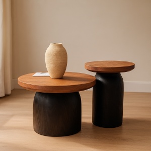 Set Mese Raw din Stejar Roșu Masiv – Design Natural și Versatil | Homedit