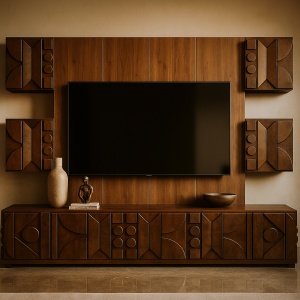 set living premium geotry, lemn de stejar, homedit