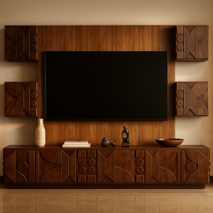 set living premium geotry, lemn de stejar, homedit