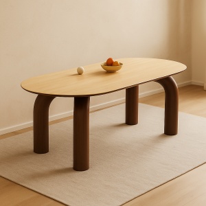 masa dinning maro, 160 x 80 cm, lemn masiv, blat ardezie Lion, Homedit