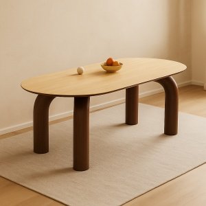 masa dinning maro, 160 x 80 cm, lemn masiv, blat ardezie Lion, Homedit