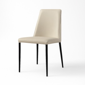 Scaun piele bej trafic intens, scaun horeca Fellini 81,5 x 45 x 42 cm, Homedit