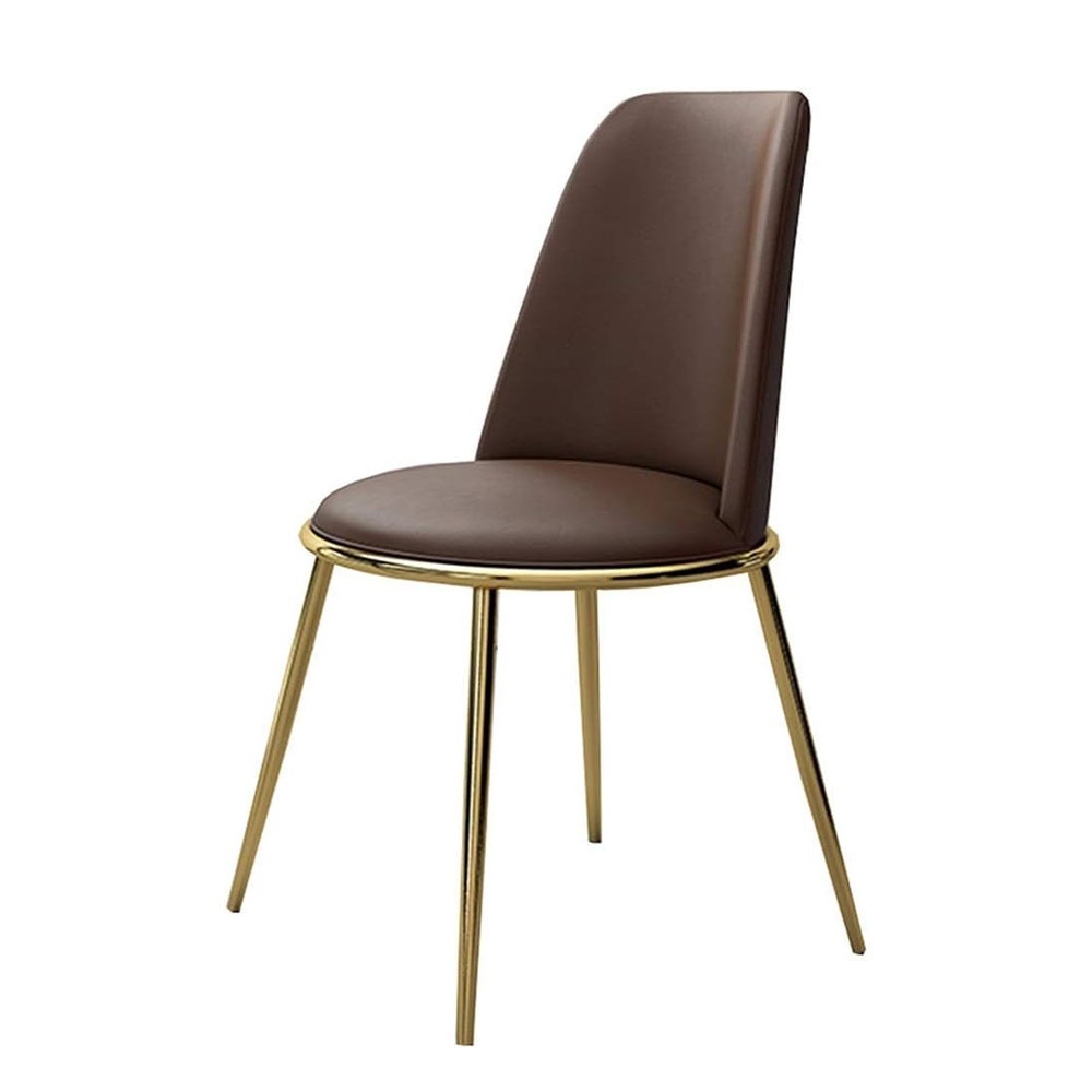 Scaun premium din otel galvanizat Milan maro, Homedit