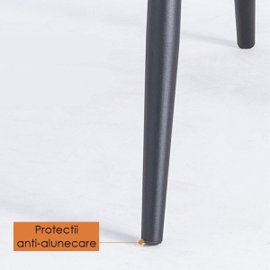 Scaun premium din otel galvanizat Milan maro, Homedit