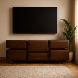 Comodă TV Archi 2 lemn stratificat furnir frasin 180x40x65 | Homedit