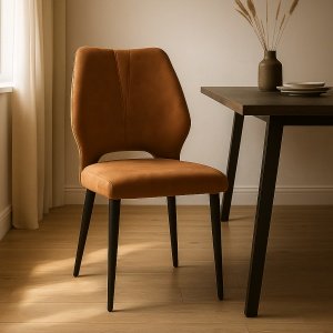 Scaun catifea maro cora, 89 cm x 45 cm, Homedit