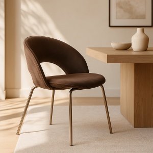 Scaun din otel galvanizat maro Serenity, Homedit