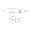 set masute de cafea chrisy, 80  x 45 + 48 x 33 cm, homedit