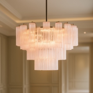 candelabru sticla roselle, 70 cm x 52 cm, homedit