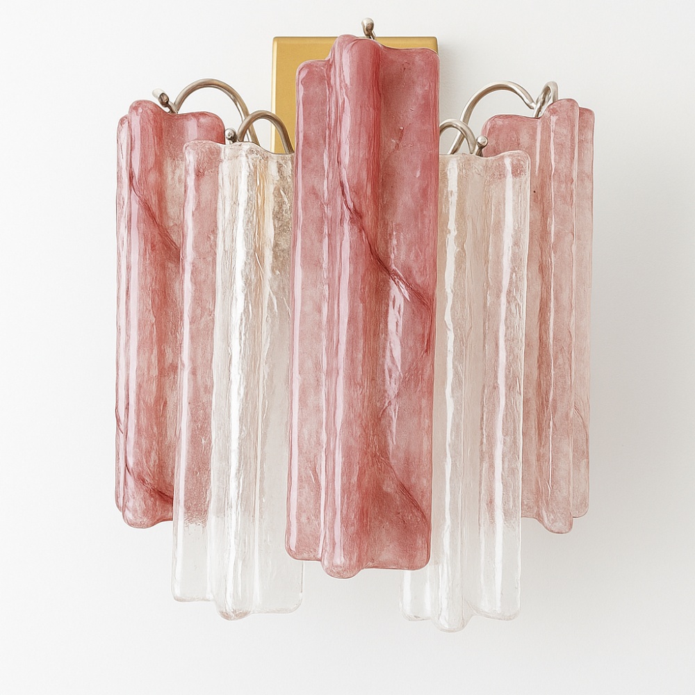 aplica de perete liora, 28.5 cm, sticla si elemente aurii, homedit