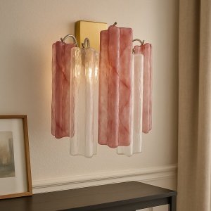 aplica de perete liora, 28.5 cm, sticla si elemente aurii, homedit