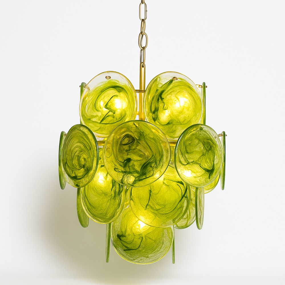 candelabru verto, elemente de sticla si metal, homedit