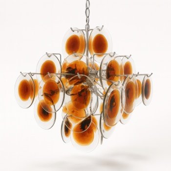 candelabru solaris, elemente din sticla si metalice, homedit