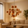 candelabru solaris, elemente din sticla si metalice, homedit