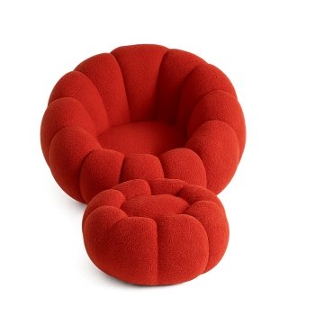 fotoliu cu taburet bloomora, 120 × 110 × 77 cm, homedit