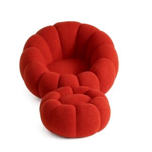 fotoliu cu taburet bloomora, 120 × 110 × 77 cm, homedit