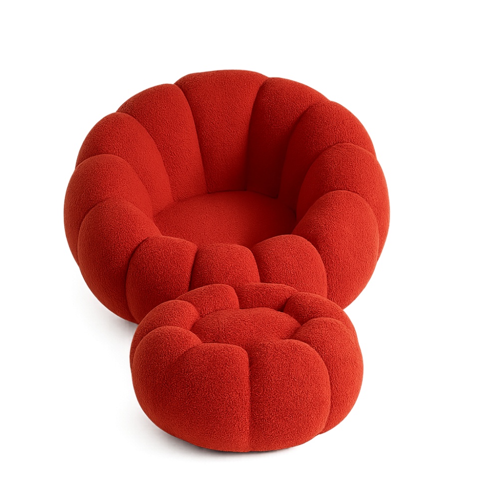 fotoliu cu taburet bloomora, 120 × 110 × 77 cm, homedit