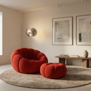 fotoliu cu taburet bloomora, 120 × 110 × 77 cm, homedit