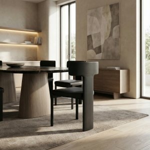 scaun torsia, lemn de frasin si pele, homedit