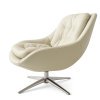 fotoliu rotativ din piele aureon comfort, homedit