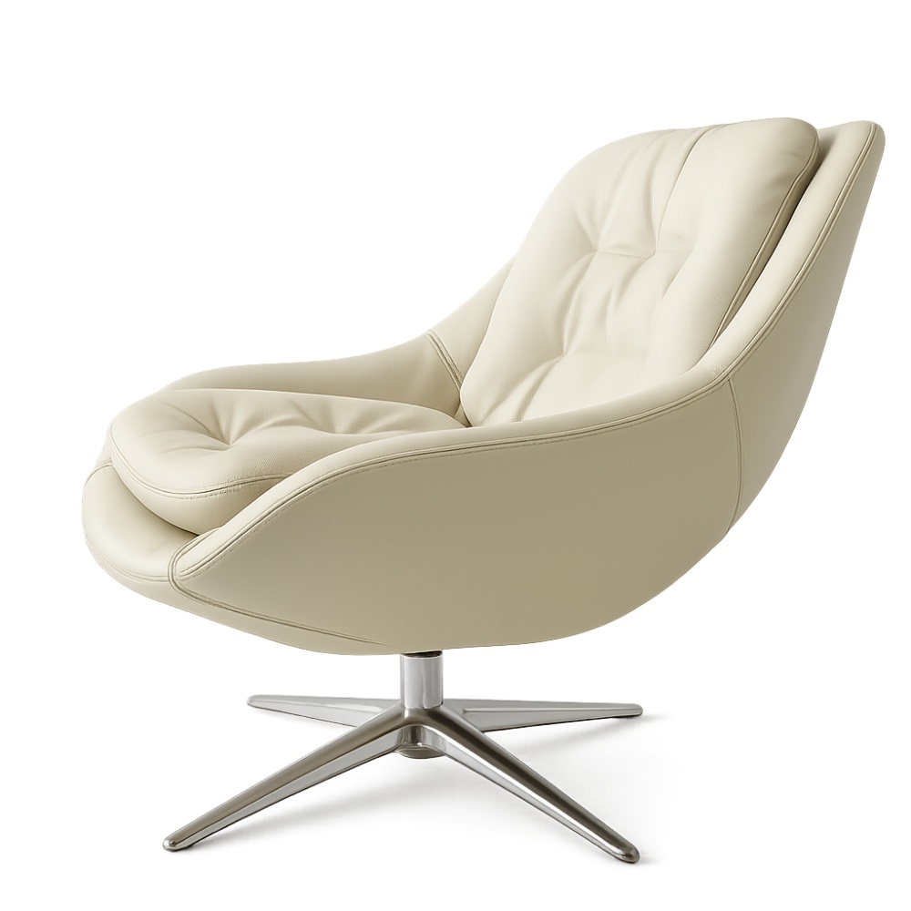 fotoliu rotativ din piele aureon comfort, homedit