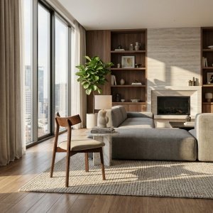 Scaun premium Golian din lemn masiv cu tapiterie de piele sau textil – Homedit