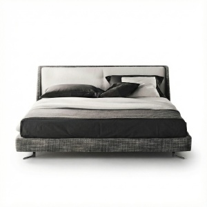 NOVAIRE Pat tapițat textil pentru dormitor modern | Homedit