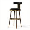 Scaun de bar otel galvanizat Brew negru, inaltime sezut 75 cm, Homedit