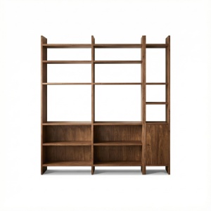 Bibliotecă Carmi din lemn cu design modular | Homedit