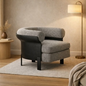 fotoliu Noro Plus, 90 x 85 x 67 cm piele si material textil, homedit