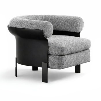 fotoliu Noro Plus, 90 x 85 x 67 cm piele si material textil, homedit