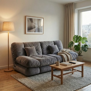 Canapea catifea extensibila, canapea extensibile cu depozitare