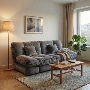 Canapea catifea extensibila, canapea extensibile cu depozitare
