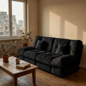 Canapea catifea extensibila, canapea extensibile cu depozitare