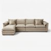 Coltar Alyma bej 3.3 m x 180 cm, catifea anti-pată beige, Homedit