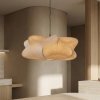 lampa suspendata lunea, 60 × 28 cm abajur din mătase, homedit