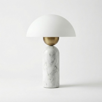 lampa marmura alba, 45 cm h, sticla, Aliora homedit