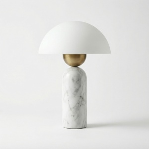 lampa marmura alba, 45 cm h, sticla, Aliora homedit