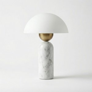 lampa marmura alba, 45 cm h, sticla, Aliora homedit
