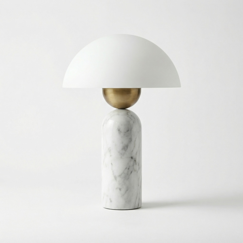 lampa marmura alba, 45 cm h, sticla, Aliora homedit