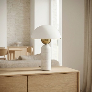 lampa marmura alba, 45 cm h, sticla, Aliora homedit