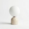 lampa travertin si sticla, 25 cm x 15 cm Glassy, homedit