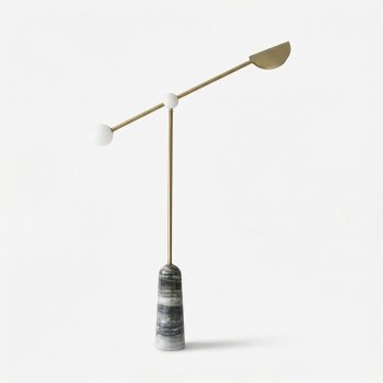 lampadar 150 cm h, marmura si auriu periat, Mono, homedit