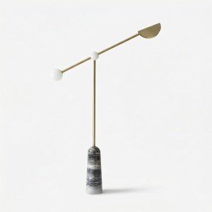 lampadar 150 cm h, marmura si auriu periat, Mono, homedit