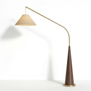 lampadar dimabil 210 cm h, cu finisaj efect nuc Yron, homedit