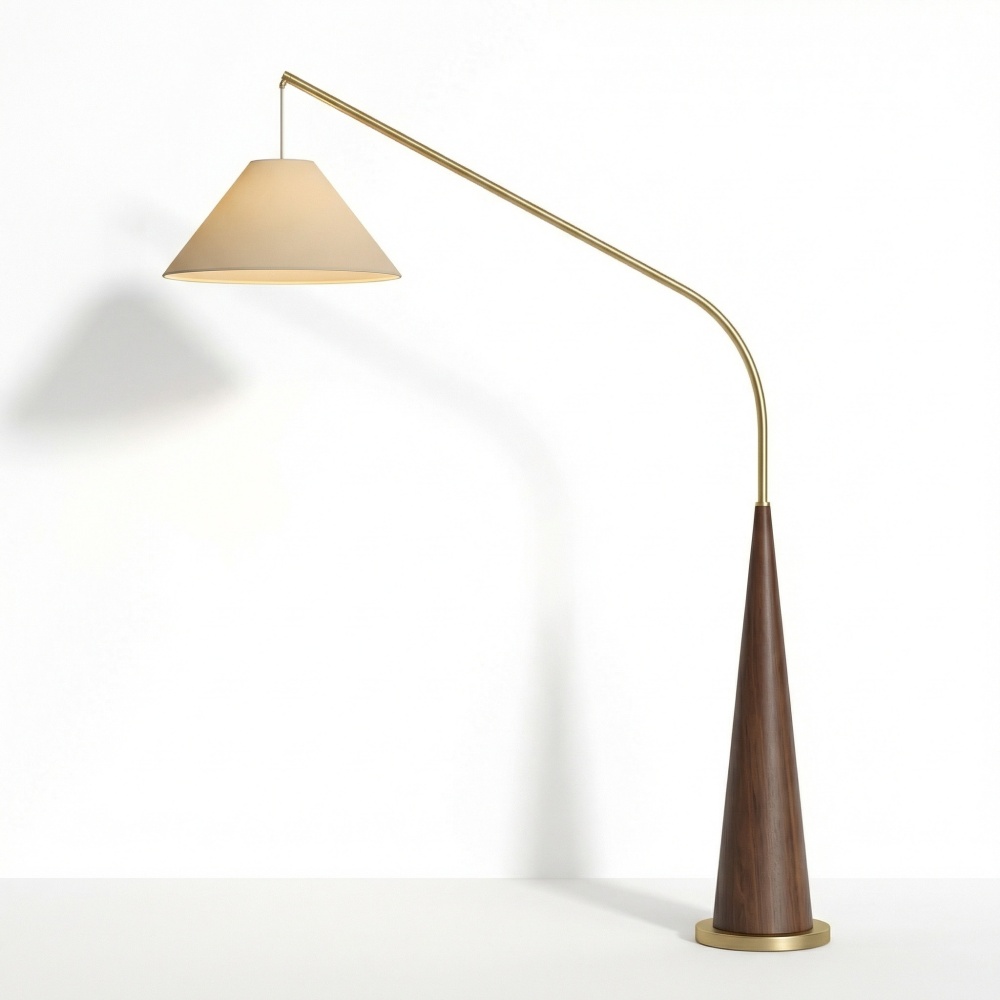 lampadar dimabil 210 cm h, cu finisaj efect nuc Yron, homedit