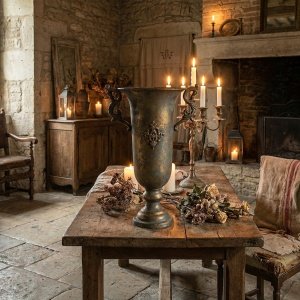 vaza decorativa din fier, 28 x 21 x 48,5 cm Zek, homedit